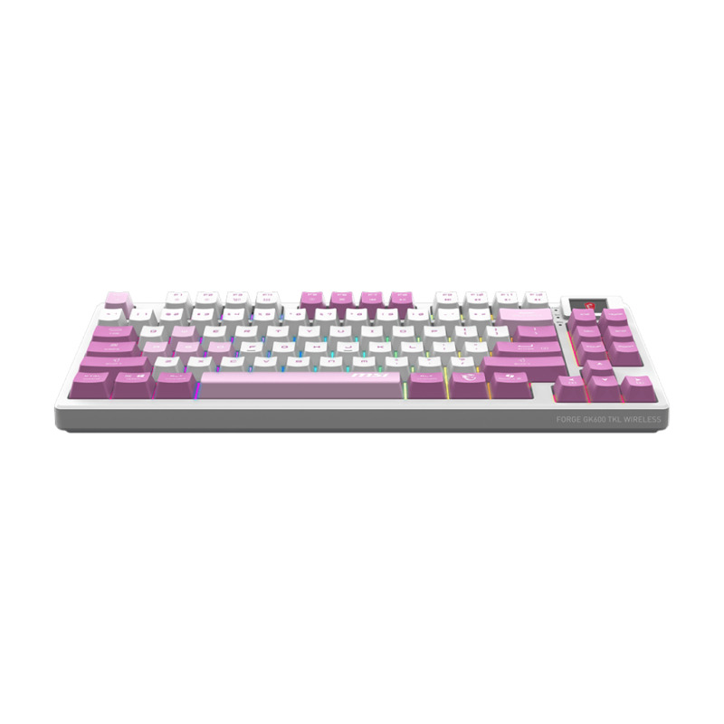 Teclado MSI FORGE GK600 TKL WIRELESS VIOLET RGB 2.4G inalambrico Bluetooth y USB 2.0  Switches Mecanicos Lineales image 4